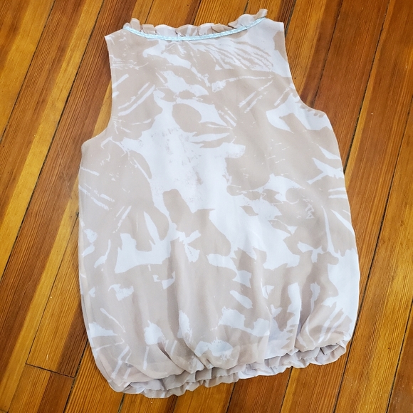 LOFT Sleeveless Blouse with Ruffle - Picture 3 of 5